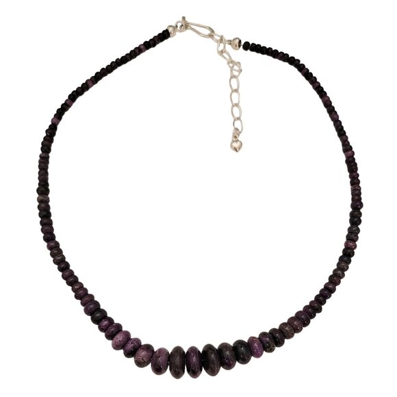 Jay King Sterling Silver Purple Stone Bead Necklace 20" Long, E775 - Picture 1 of 9